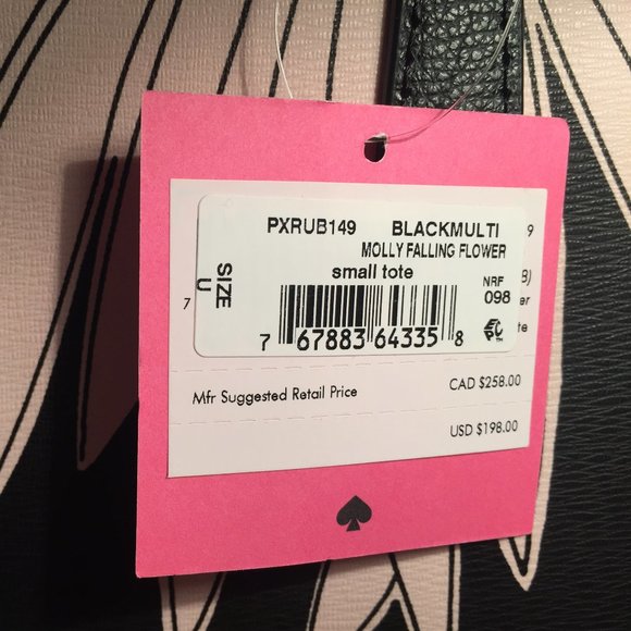 Kate Spade New York Molly Falling Flower Small Tote Bag with Wristlet Pouch - Picture 3 of 4